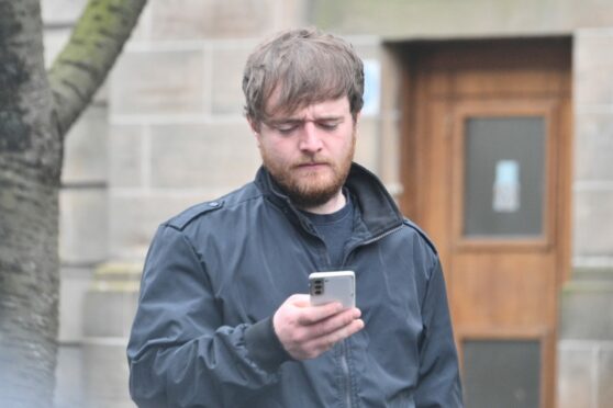 Steven Parkington leaving Elgin Sheriff Court. Image: DC Thomson