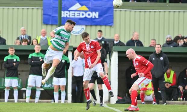 Buckie Thistle took on Brechin City in a final day decider in the Highland League. Image: Jason Hedges/DC Thomson