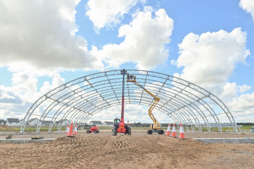 Construction of the new tennis facility. Image: Jason Hedges/DC Thomson