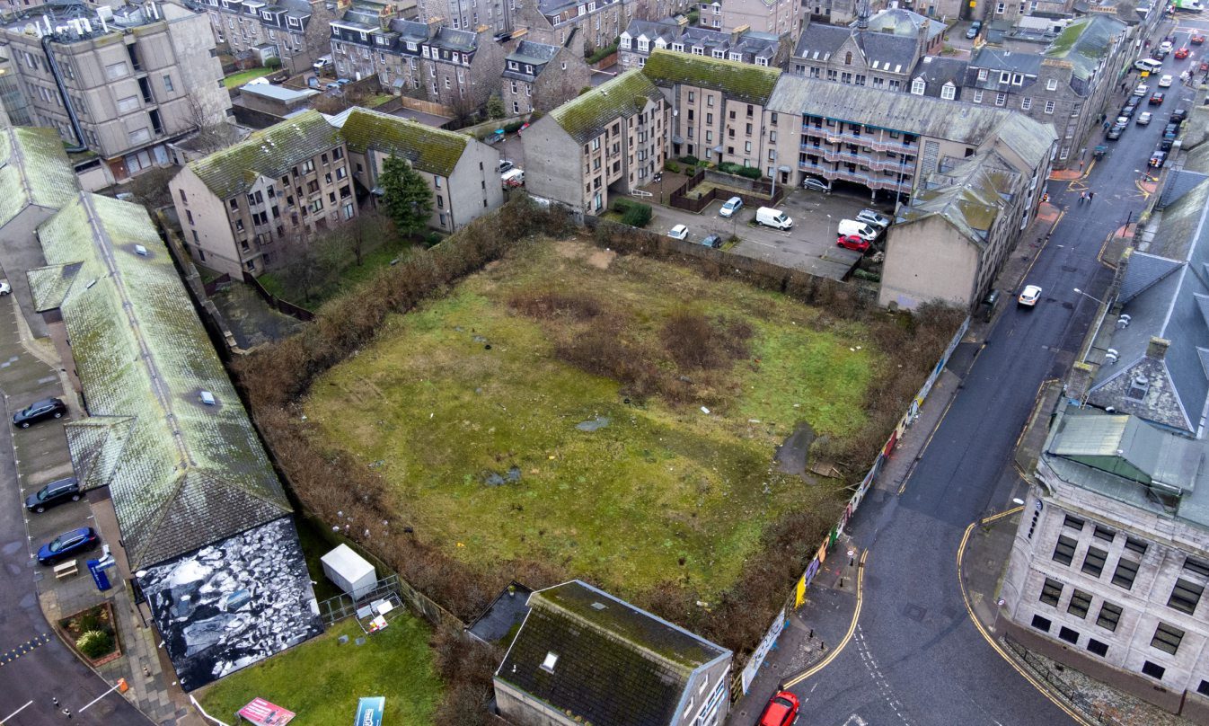 The John Street spot may look abandoned but there are plans for new Aberdeen student flats here