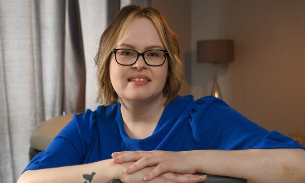 Katherine Baxter was diagnosed with a type of blood cancer called myelodysplasia in October 2020. Image: Kenny Elrick/DC Thomson.