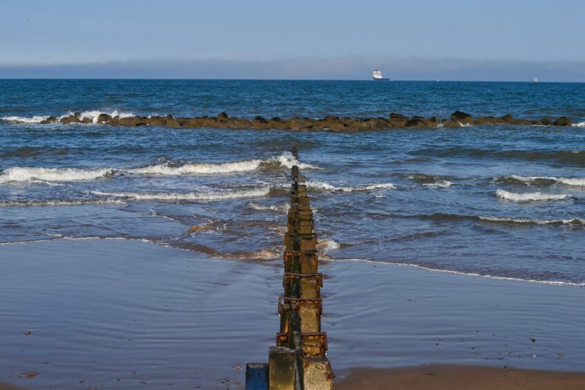 Rock groynes at Aberdeen beach have done their job since being installed in 2006. Image: Kenny Elrick/DC Thomson.