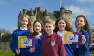 These creative youngsters have become part of local history by designing the official Aberdeenshire flag.