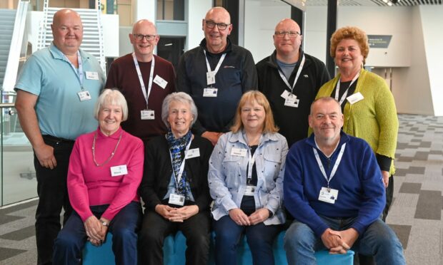 Some members of the meet-and-greet team who are getting ready to welcome cruise ship passengers to the city. Image: Kenny Elrick/DC Thomson