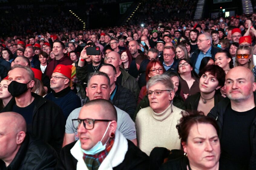 Crowd during Madness concert at P&J Live in 2021.