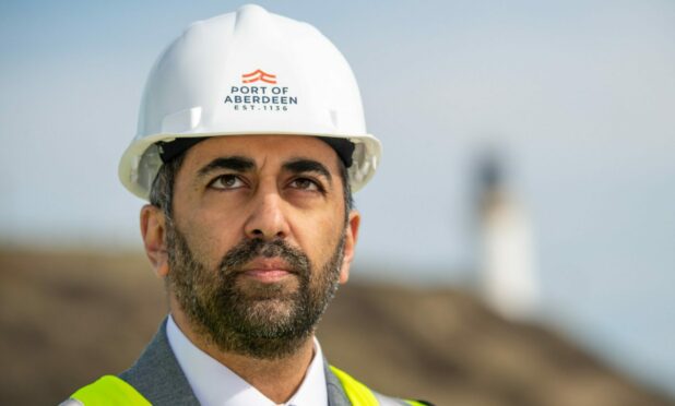Humza Yousaf during a visit to Port of Aberdeen. Image: Kami Thomson/DC Thomson.