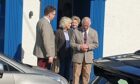 King Charles and Queen Camilla in Ballater at a surprise visit in April. Image: Graeme Eldred.