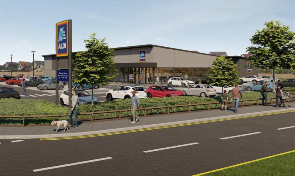 Macduff Aldi plans have been relaunched - with a new housing element.