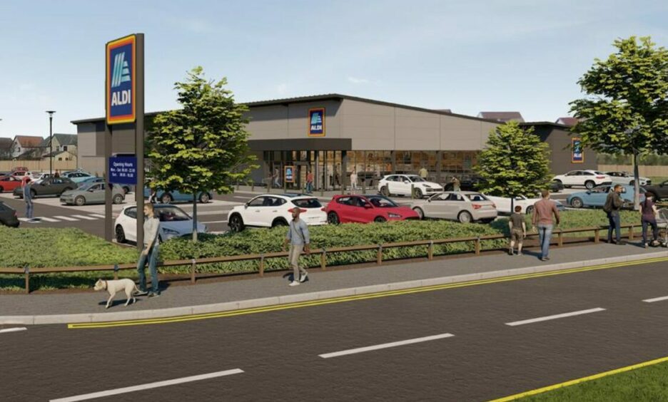 Macduff Aldi plans have been relaunched - with a new housing element.