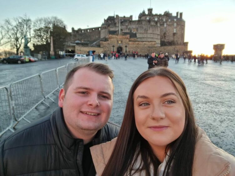 Morvenn and her boyfriend Scott Mckenzie on a trip to Edinburgh.