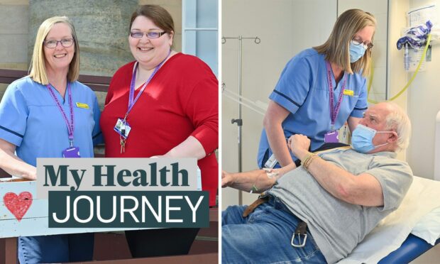 Karen Simpson and Lesley Macleod work  as advanced nurse practitioners in Elgin. Image: Jason Hedges.
