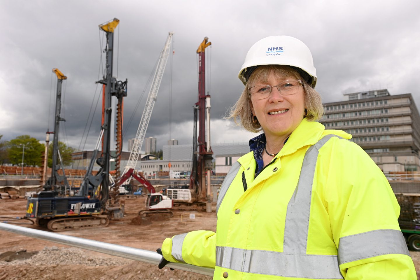 Project director Jackie Bremner at the Baird construction site in 2021. Image: Darrell Benns/ DC Thompson