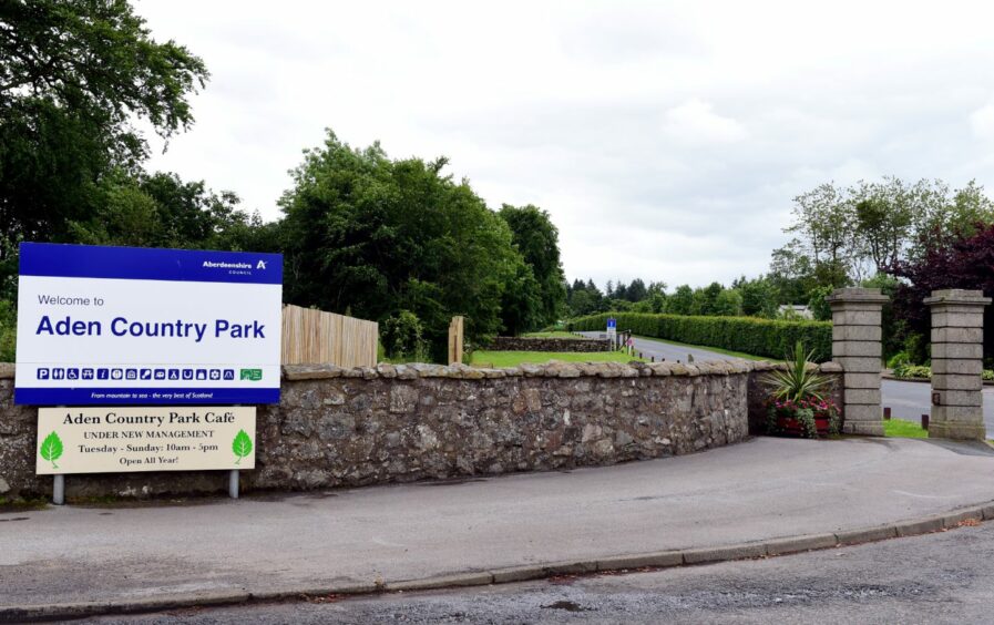 The entrance to Aden Country Park in Mintlaw