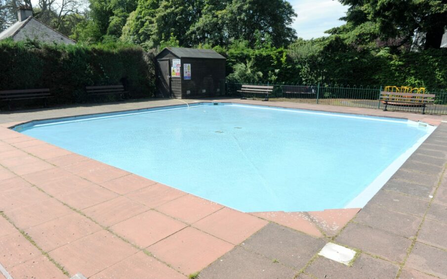 The pool at Bellfield Park, Inverness.