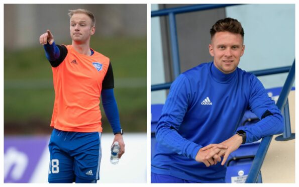 Peterhead co-managers Jordon Brown, left, and Ryan Strachan, right. Image: Shutterstock/Kath Flannery/DC Thomson.