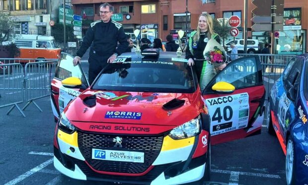 Ashleigh with co-driver Martin Haggett.