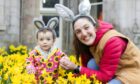 Easter Egg Hunt at Haddo House. Pictured is Maya 1 and Becky. Image: by Scott Baxter/DC Thomson.