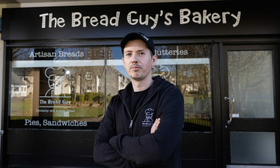 Gary McAllister outside the Bread Guy Bakery.