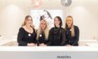 The new Pandora store opened in the Bon Accord Centre today. Pictured - Rachel, Shelley, shop manager Anna and Sofie. Image: by Scott Baxter/DC Thomson