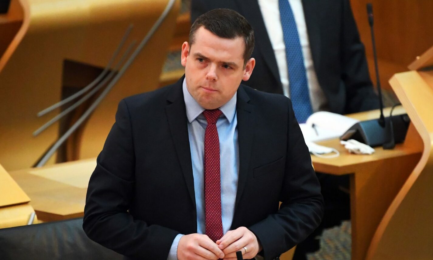 Scottish Tory leader Douglas Ross, who phoned his police offer wife while she was on duty to warn her of death threat against him.