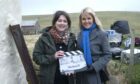 Alison O'Donnell and Ashley Jensen on the set of BBC series Shetland. Image: BBC.