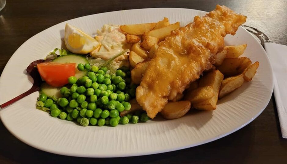 Fish and chips from The Salt Cellar, Lossiemouth