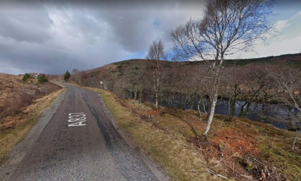 The lorry came off the A837 near Oykel Bridge at around 5pm.Image: Google Street View.