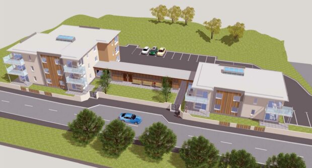 An artist impression of the flats proposed for Ellon's South Road. Image: Aberdeenshire Council
