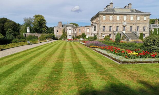 Striped lawns at Haddo House.