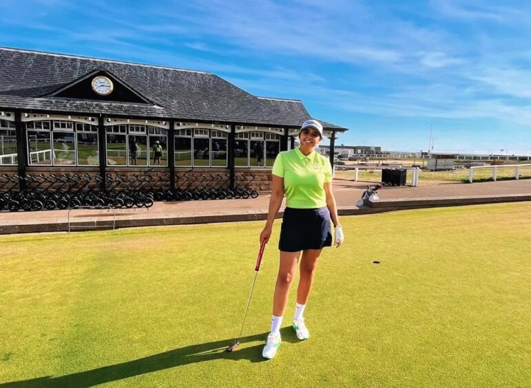 A photo of golfer Tara Hamon in St Andrews