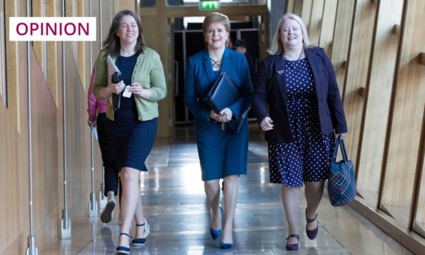 Former Minister for Older People and Equalities Christina McKelvie (right), whose role title was changed in 2023 when it was passed to Emma Roddick (Image: Andrew MacColl/Shutterstock)