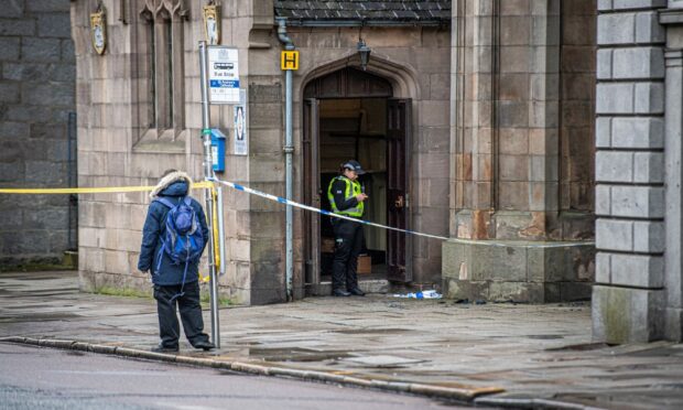 Police confirmed inquiries into the church fire are at an early stage. Image: Wullie Marr/ DC Thomson.