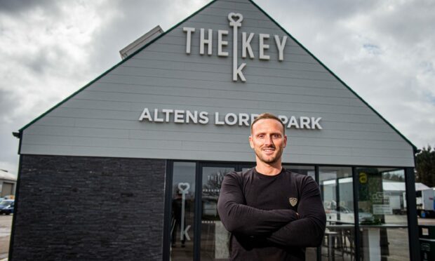 Jonny Smith outside The Key at Altens Lorry Park, one of the sites closing. Image: Wullie Marr / DC Thomson.