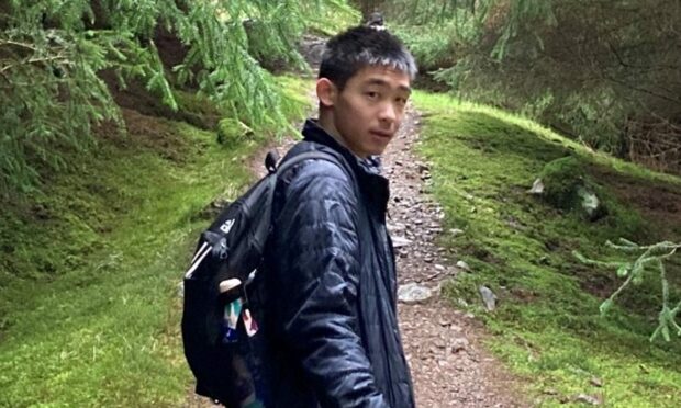Walkers were encouraged to help in the search for Zekun Zhang. Image: Police Scotland