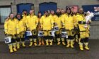 Aberdeen Lifeboat crew take on kiltwalk.
