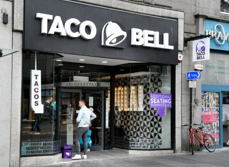 Taco Bell in Union Street, Aberdeen.