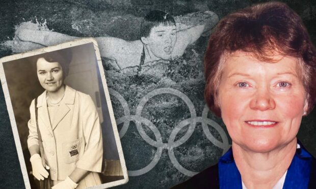 Sheila Duthie, best known as Sheila Watt from her days as a Scottish and GB Olympic swimmer.