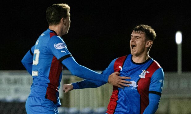 Caley Thistle star Aaron Doran, right, is on the trail of a second Scottish Cup winners' medal and promotion to the top table via the play-offs. Image: SNS Group