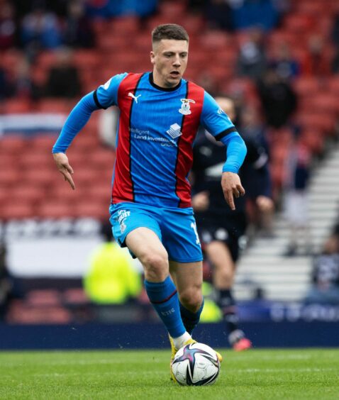 Daniel MacKay in action for Caley Thistle during the Scottish Cup semi-final against Falkirk.
