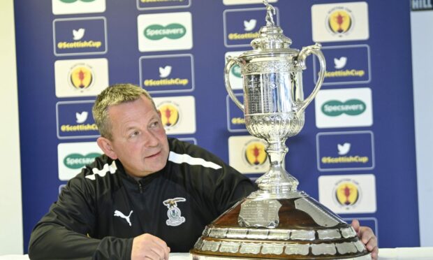Caley Thistle head coach Billy Dodds with the Scottish Cup last season. Image: SNS.