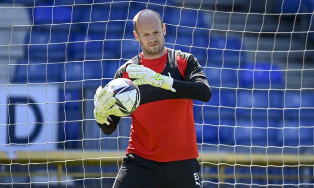 Inverness goalkeeper Mark Ridgers is on the hunt for three precious points against Dundee United. Image: SNS Group