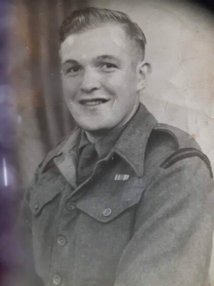 Bobby Coull in his army uniform.