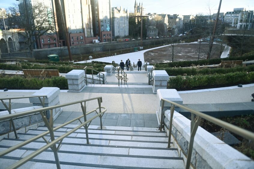 The view down into Union Terrace Gardens from Rosemount Viaduct. Image: Chris Sumner/DC Thomson.