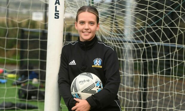 Westdyke captain Emma Murray pictured at the club's training ground in Westhill