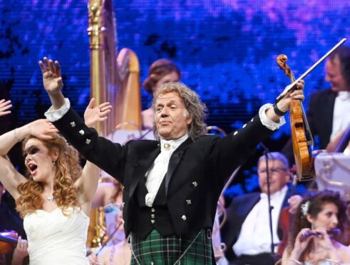 Andre Rieu likes to have an element of surprise for the audience.  Pic by Chris Sumner.

.