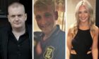 (L-R) Robert Cadger, Nathan Cadger and Chloe Cadger all admitted assault charges at Aberdeen Sheriff Court. Image: DC Thomson/Linkedin/Facebook