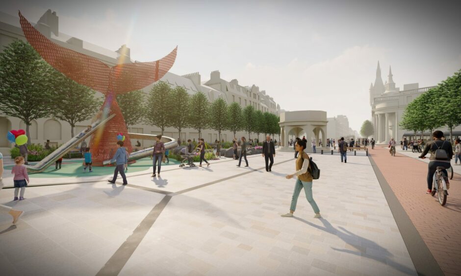 Plans for the Castlegate in Aberdeen released as part of the masterplan consultation. Image: Aberdeen City Council.
