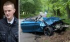 Corey McAlpine lost control of his BMW M2 on a series of bends. Images: DC Thomson