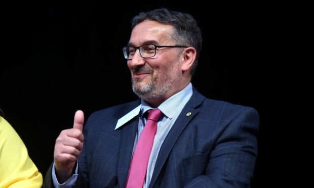 New SNP group leader Christian Allard celebrates winning election to Aberdeen City Council in Torry and Ferryhill in 2017. Image: Heather Fowlie/DC Thomson.
