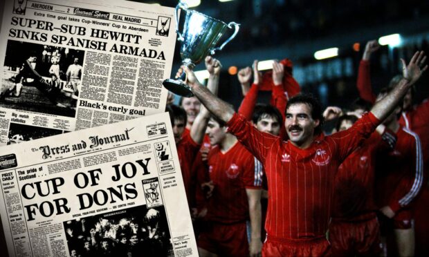 The P&J's coverage of Aberdeen's European Cup Winners' Cup win. Image: DC Thomson.